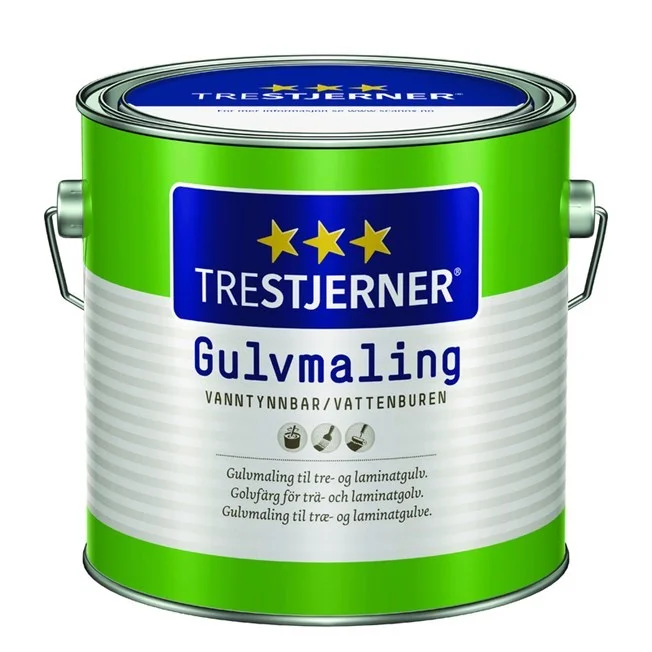 TreStjerner Golvfärg Halvblank 2,7 L Valfri kulör