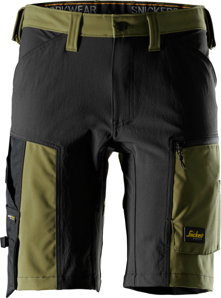 STRETCHSHORTS AW KHAKIGRÖN/SVART STL 46