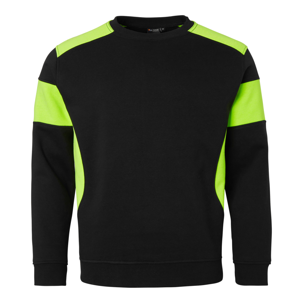 SWEATSHIRT TOP SWEDE 221 SVART/GUL XS