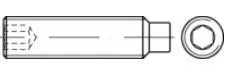REYHER MT6SS Stoppskruv blankförzinkad, ISO 4028 M5 x 16 mm, 200-pack