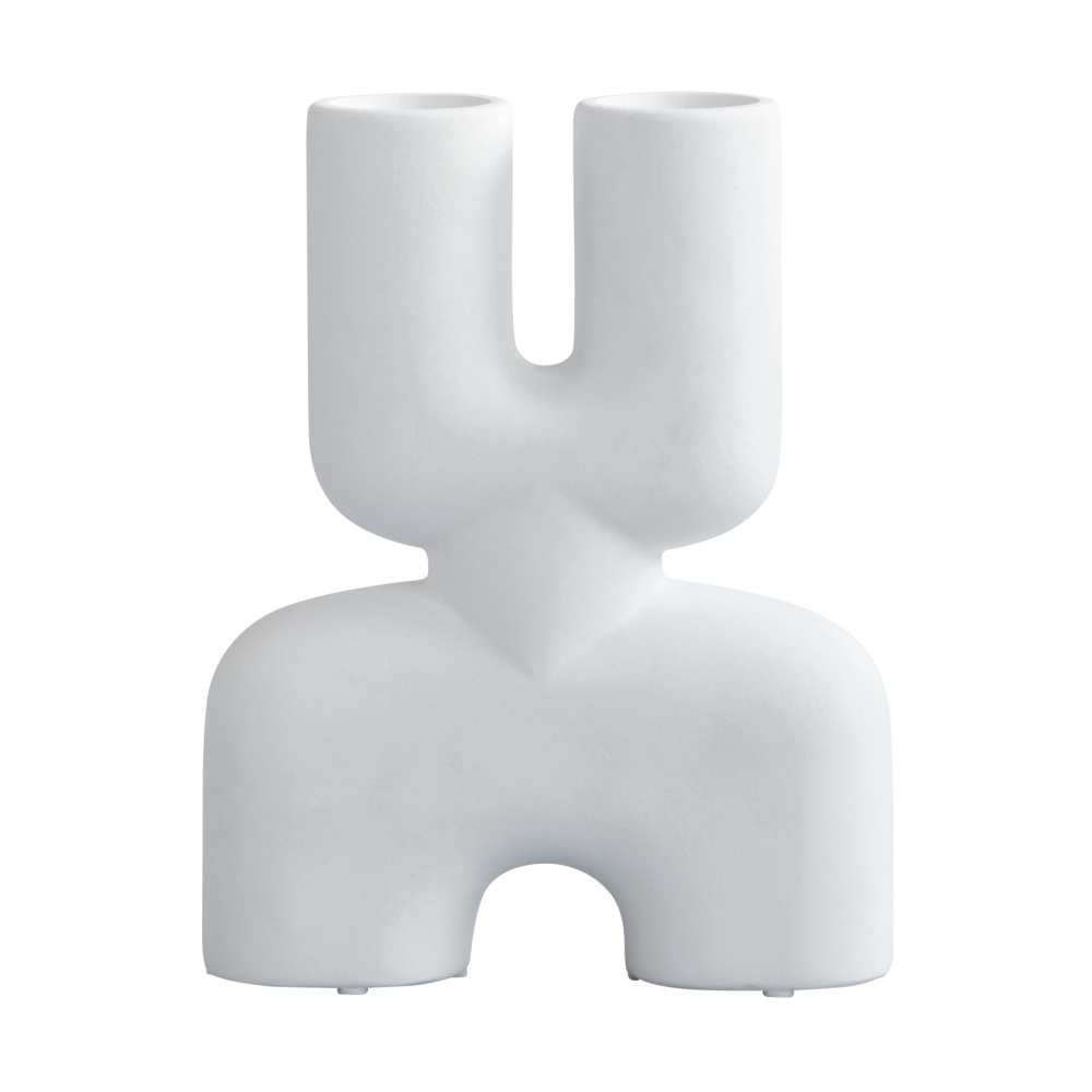 Cobra Double mini vas 28x22 cm, Bone white