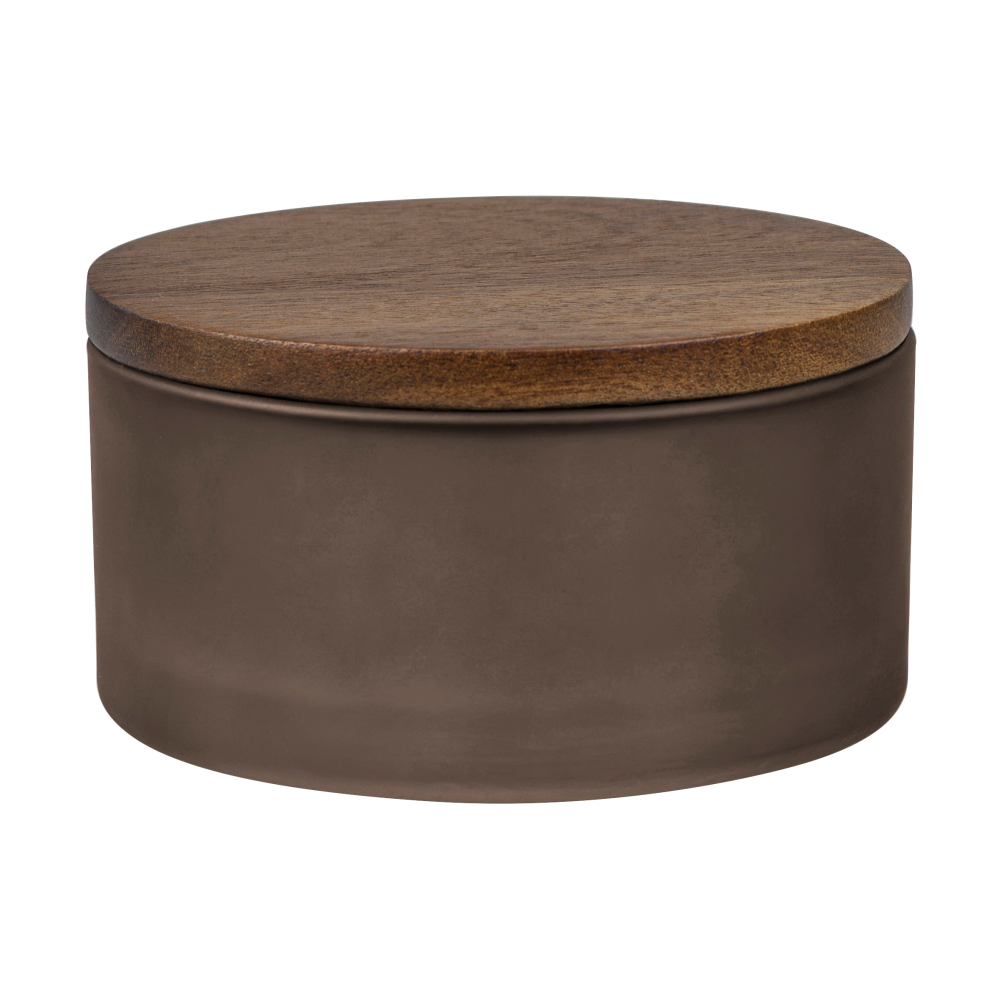 Modest burk med lock Ø10,5 cm, Walnut