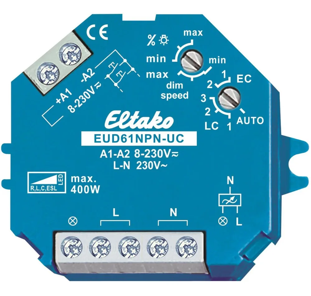 Eltako 61100801 Dimmer UNI 400/100W, dosmontage